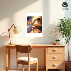 Shri Ram Applying Sindoor to Sita Wall Poster