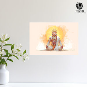 Meditating Hanuman Wall Frame